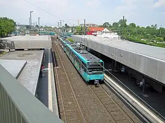 U-Bahnhof Heddernheim 2011, Blickrichtung Betriebshof