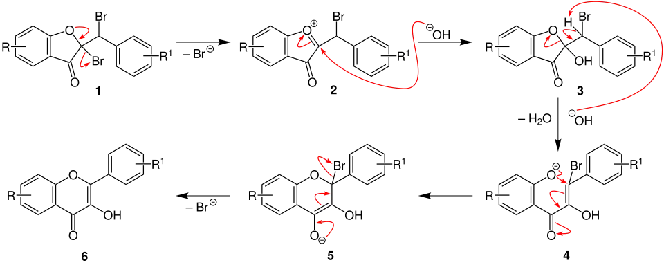 Mechanismus der Auwers-Flavonolsynthese