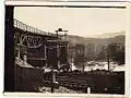 Bau der Eisenbahnbrücke ca. 1911