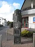 Stele vor der Volksbank mit Darstellungen der Geschichte von Medebach, Ansicht 2. Seite
