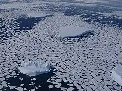 Meereis aus dem Flugzeug