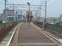 Ansicht des Bahnsteigs