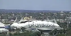 Der AAMI Park aus der Ferne fotografiert