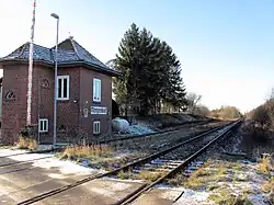 Bahnübergang und Stellwerk in Menzendorf
