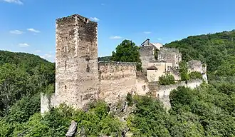 Westsüdwestansicht der Burgruine