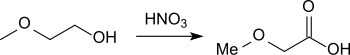 Methoxyessigsäure durch Oxidation von Methylglycol mit Salpetersäure
