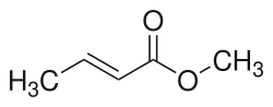 Strukturformel von Crotonsäuremethylester