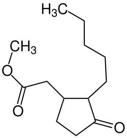 Strukturformel von Methyldihydrojasmonat