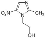 Strukturformel von Metronidazol