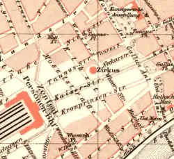 Die noch unvollständig bebaute Kronprinzenstraße, 1893