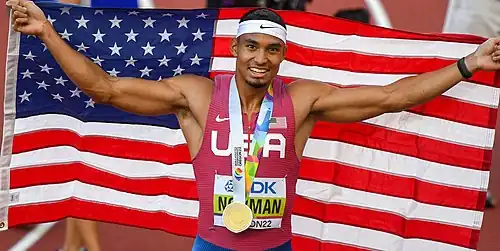 Michael Norman bei den Weltmeisterschaften in Eugene 2022