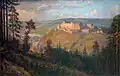 Michel Weiß, Plassenburg vom Rehberg, 1925, Öl auf Leinwand