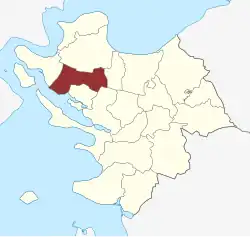Lage des Kauslunde Sogn in der Middelfart Kommune