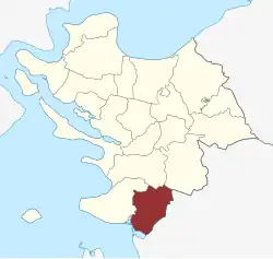 Lage des Tanderup Sogn in der Middelfart Kommune