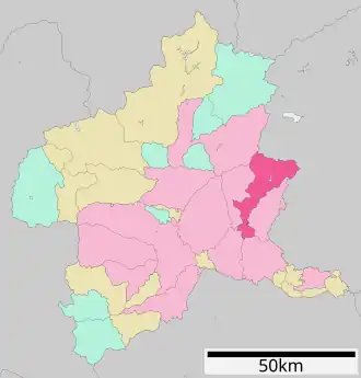 Lage Midoris in der Präfektur