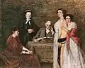 „Mijne huisgenooten“, (Thérèse 2. v. rechts) gemalt von Thérèse Schwartze, ca. 1915