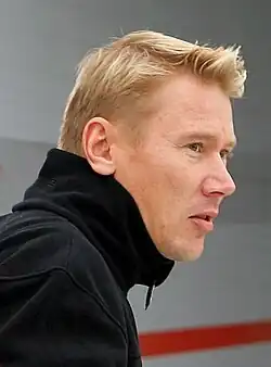 Der finnische Rennfahrer Mika Häkkinen