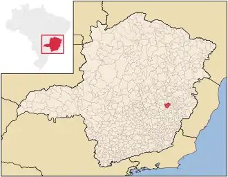 Lagekarte für das Vale do Aço