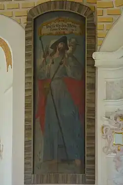 Kanzeltür mit Motiv des Guten Hirten