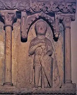 Relief des hl. Gorgonius im Mindener Dom