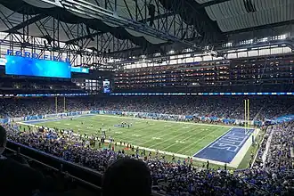 Die Detroit Lions gegen die Minnesota Vikings am 23. Dezember 2018 im Ford Field
