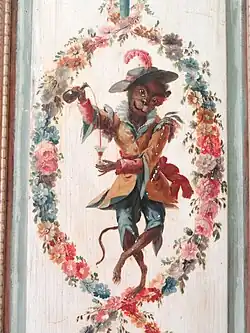 Bemalte Holzvertäfelungen, die Jean-Baptiste Huet zugeschrieben werden