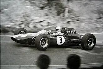 1965: Gerhard Mitter auf dem Nürburgring im Lotus 25