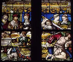 Fest des Herodes (links), Johannes wird geköpft