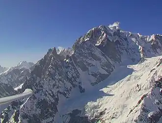 Ostseite des Mont Blanc vom Segelflugzeug aus fotografiert