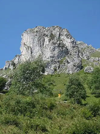 Monte Grona, Blick vom Weg zwischen Rifugio Menaggio und Gipfel aus.
