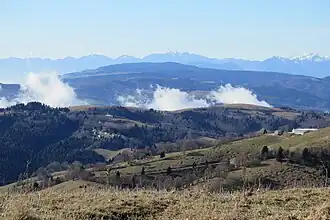 Blickrichtung Westen auf die Hochebene der Sieben Gemeinden