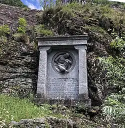 Denkmal für die Opfer des Eisenbahnunfalls von Visletto, Cevio, 1931 eingeweiht