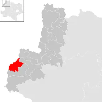 Lage der Gemeinde Moorbad Harbach im Bezirk Gmünd (anklickbare Karte)