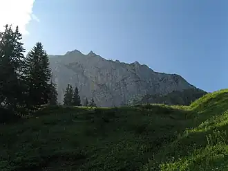 Blick auf den Gipfel des Morgenberghorns von Norden