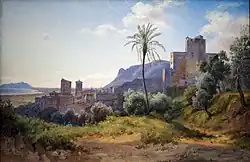 Terracina 1836, Gemälde von Carl Morgenstern