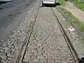Gleisreste in der Kürenzer Straße in Trier (2009)