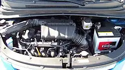 Hyundai-i10-Motorraum mit 1,25-L-Kappa-Motor