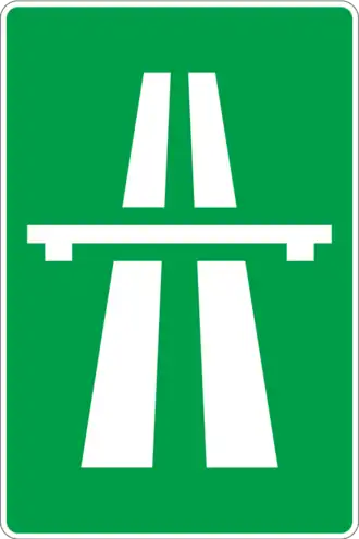 Zeichen für die Autobahn