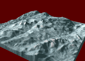 3D-Satellitenmodell des Monte Namuli