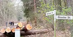 Straßenschild Ohnacker Straße für Generalmajor Jakob Ohnacker