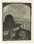 Anziehung I (1895), Radierung, 34 × 25,8 cm, Munch-Museum Oslo