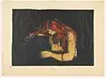 Vampir II (1902), Lithografie, 38,6 × 55,1 cm, Munch-Museum Oslo