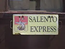 „Laufschild“ des „Salento Express“
