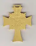 Mutterkreuz, 1938 entworfen von Franz Berberich (Rückseite)