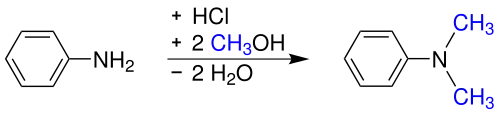 Synthese von N,N-Dimethylanilin