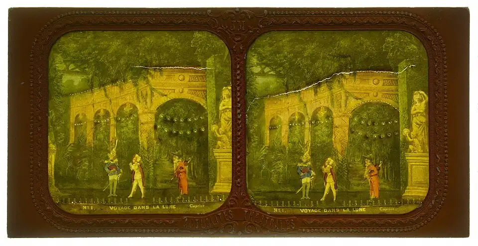 Caprice. Stereoskopie von Jules Alexandre Marinier, um 1875