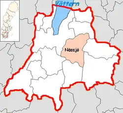 Lage der Gemeinde Nässjö