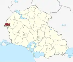 Lage des Ting Jellinge Sogn in der Næstved Kommune