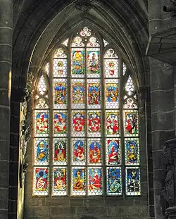 Wappenfenster in der Lorenzkirche