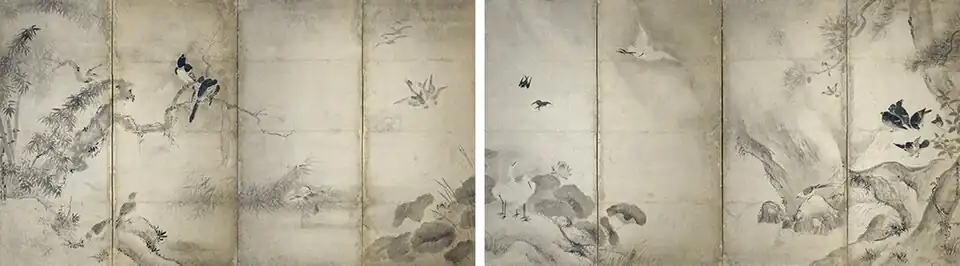 Vier Jahreszeiten, Stellschirmpaar